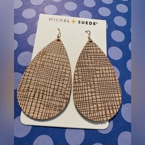 NWT Nickel & Suede Earrings
